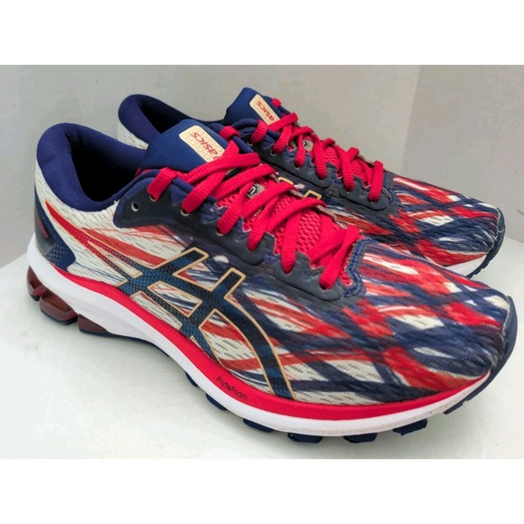 Asics Other - ASICS GT-1000 USA Running Shoes Men's 8.5 Red White Blue Patriotic 1011B108